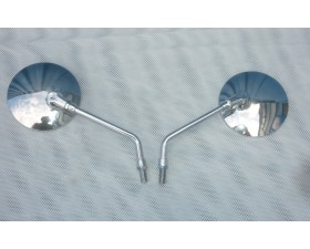 ZRCÁTKA PÁR - CHROMOVANÁ  - M10X1,25  - KULATÁ - KRÁTKÁ